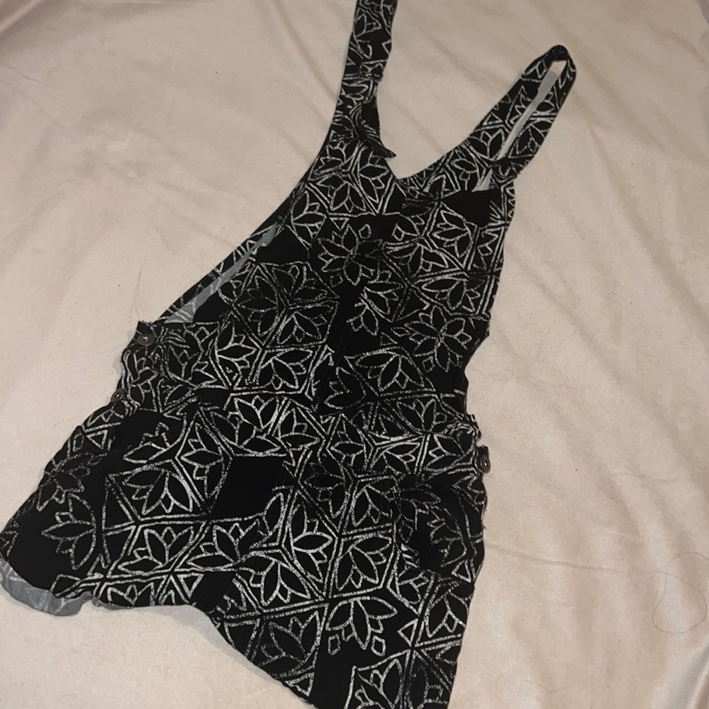 Black and white overalls